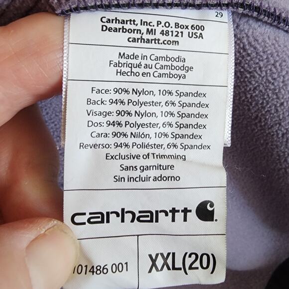 Carhartt Women's Black Purple Crowley Soft Shell Jacket Plus Size XXL 20 - Picture 8 of 9